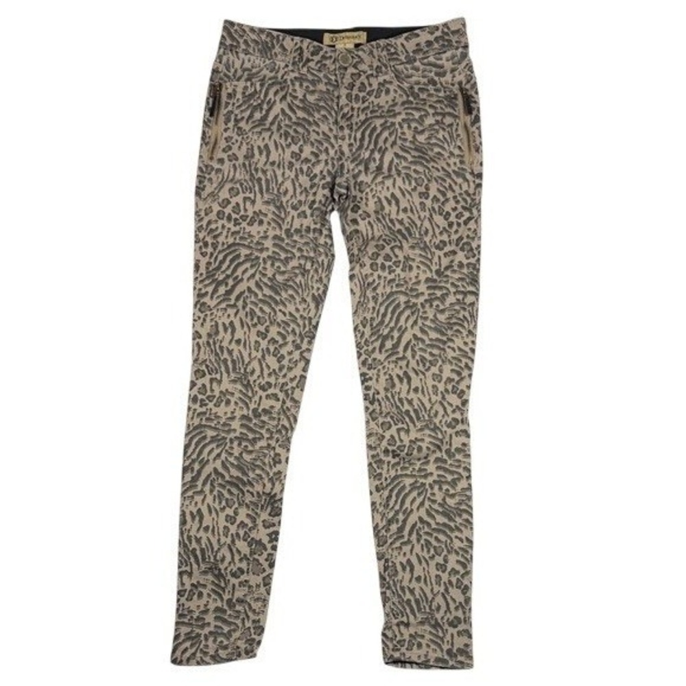 Democracy Ab Technology Grey Leopard Animal Print Skinny Pant Women 6 BN1683CYX2